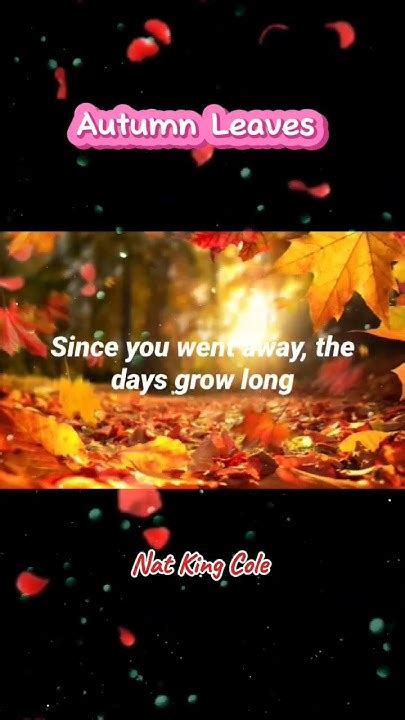 autumn leaves english lyrics|autumn leaves lyrics youtube.